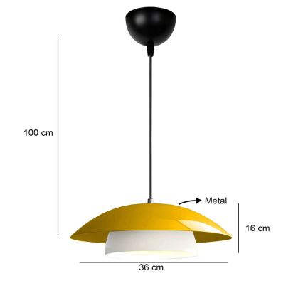 Luster na vrv MOONLIGH 1xE27/40W/230V rumena