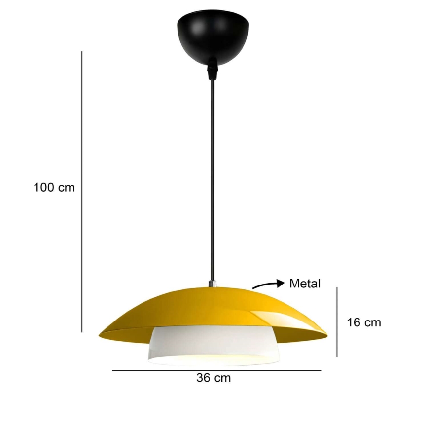 Luster na vrv MOONLIGH 1xE27/40W/230V rumena
