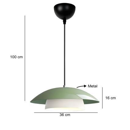 Luster na vrv MOONLIGH 1xE27/40W/230V zelena