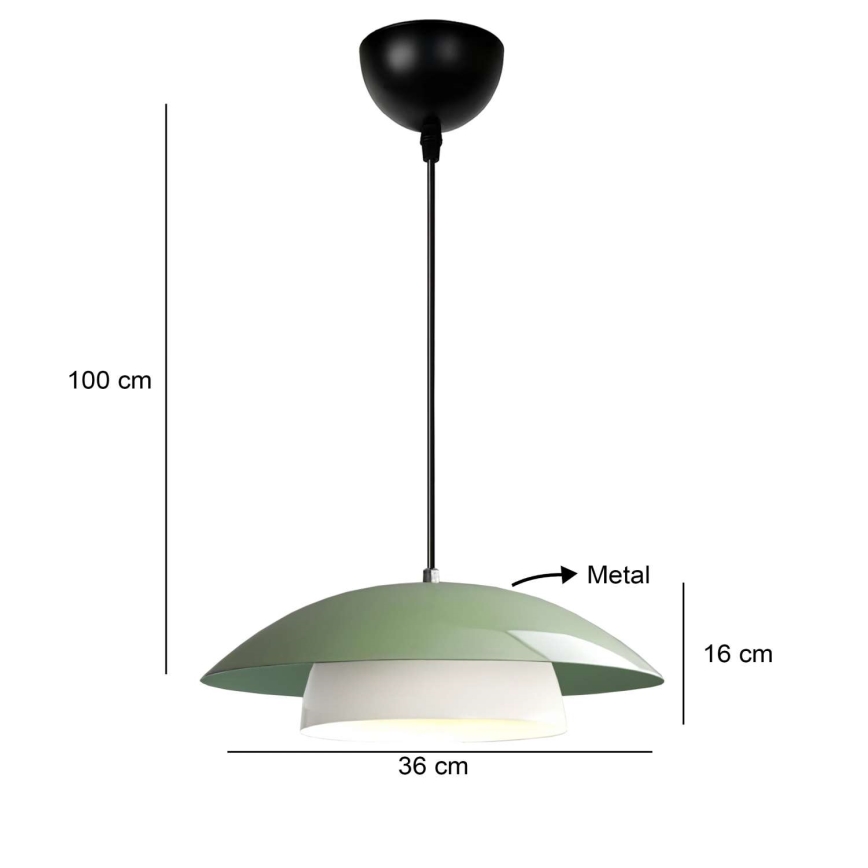Luster na vrv MOONLIGH 1xE27/40W/230V zelena