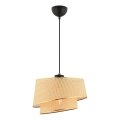 Luster na vrvici BARETTE 1xE27/60W/230V rjava/zlata