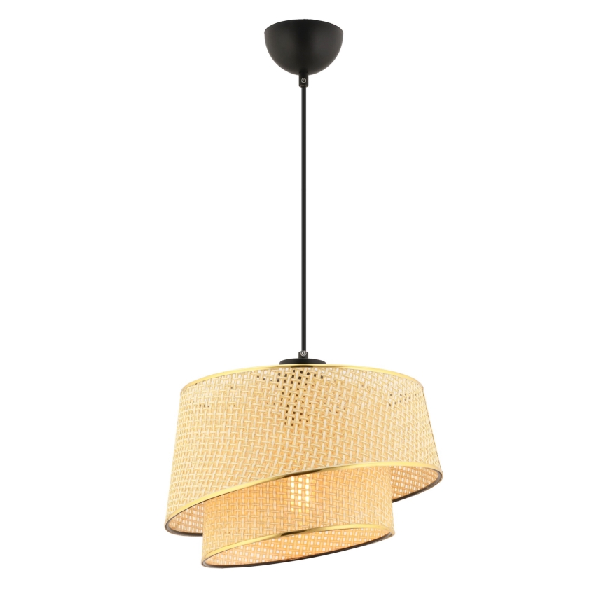 Luster na vrvici BARETTE 1xE27/60W/230V rjava/zlata