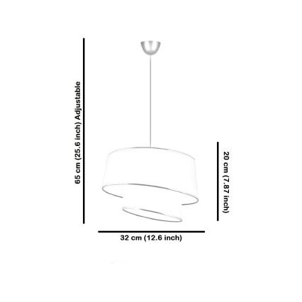 Luster na vrvici BARETTE 1xE27/60W/230V rjava/zlata