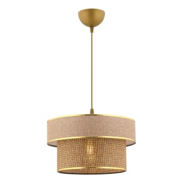 Luster na vrvici ERO 1xE27/60W/230V rjava/zlatna