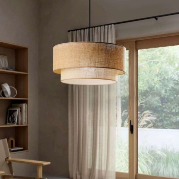 Luster na vrvici NATURA 1xE27/40W/230V rjava