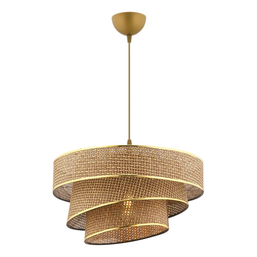 Lustera COUPER 1xE27/60W/230V rjava/zlata