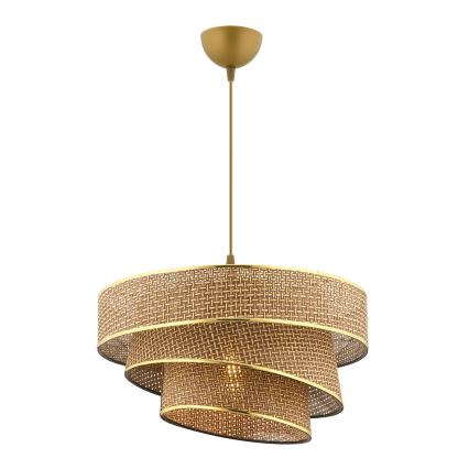 Lustera COUPER 1xE27/60W/230V rjava/zlata