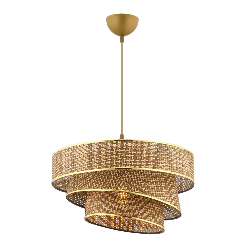 Lustera COUPER 1xE27/60W/230V rjava/zlata