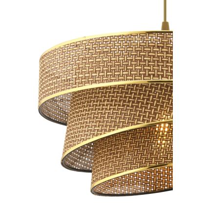 Lustera COUPER 1xE27/60W/230V rjava/zlata