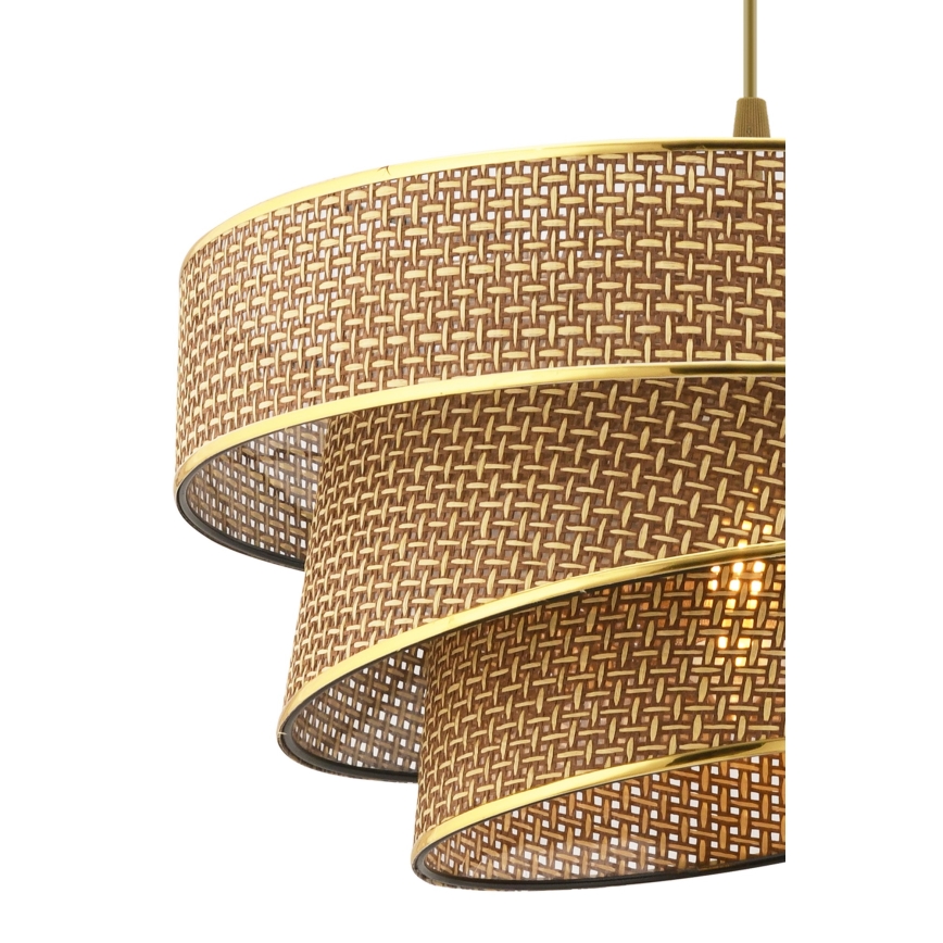 Lustera COUPER 1xE27/60W/230V rjava/zlata