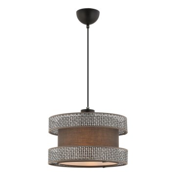 Lustera na lanku HALO 1xE27/60W/230V rjava/siva