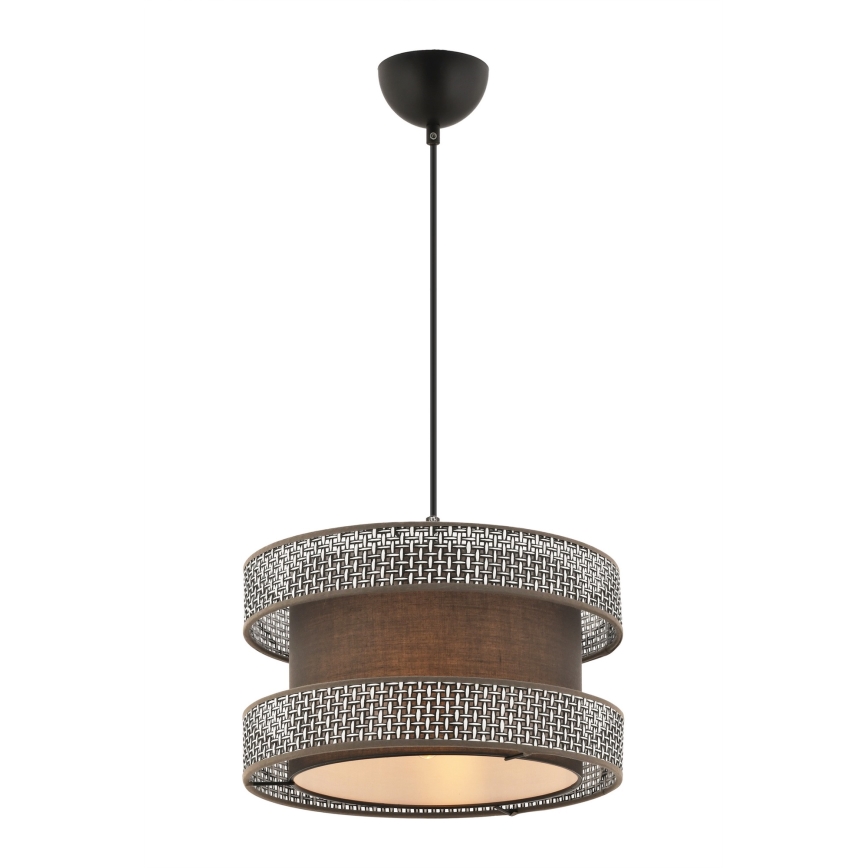 Lustera na lanku HALO 1xE27/60W/230V rjava/siva