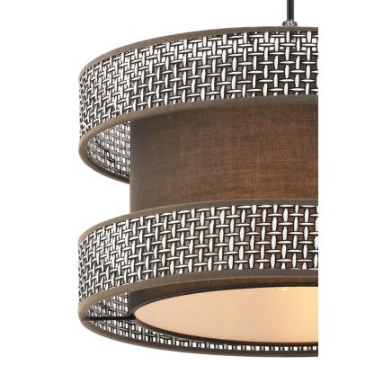 Lustera na lanku HALO 1xE27/60W/230V rjava/siva