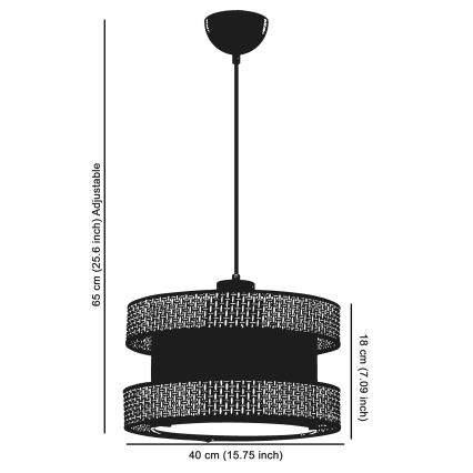 Lustera na lanku HALO 1xE27/60W/230V rjava/siva