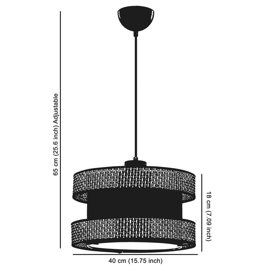 Lustera na lanku HALO 1xE27/60W/230V rjava/siva