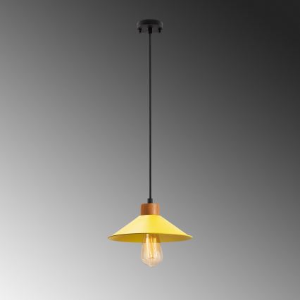 Lustera na vrvici MANAVGAT 1xE27/40W/230V rumena/rjava