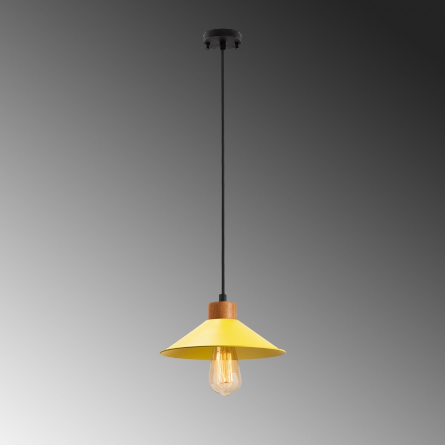 Lustera na vrvici MANAVGAT 1xE27/40W/230V rumena/rjava