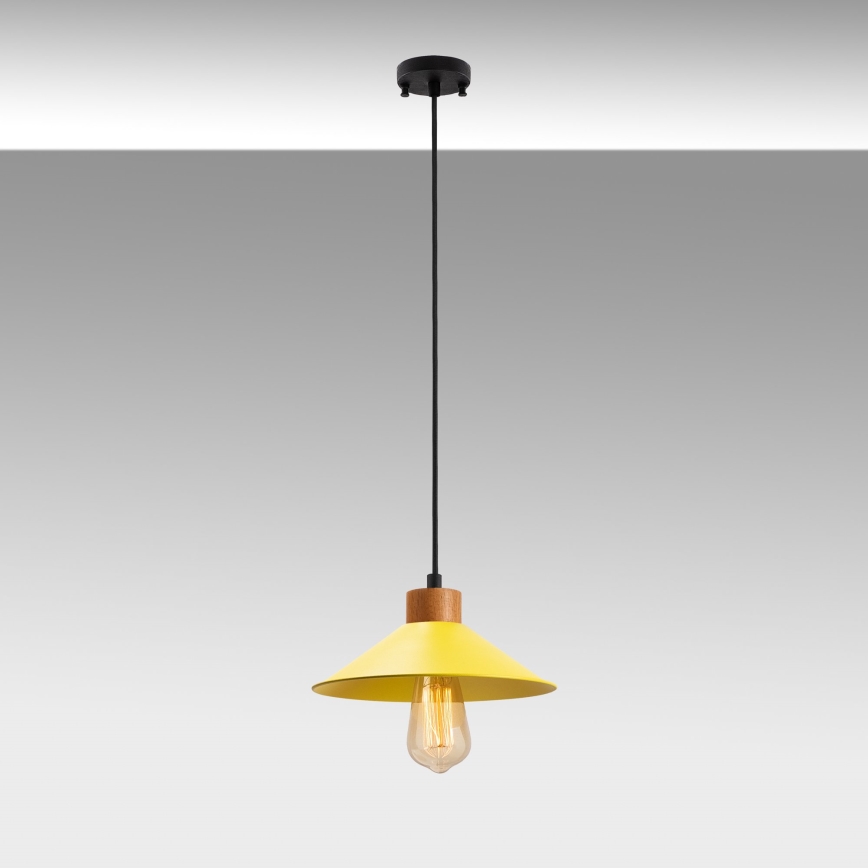 Lustera na vrvici MANAVGAT 1xE27/40W/230V rumena/rjava