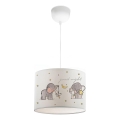 Lustr pentru copii CANDY 1xE27/40W/230V alb/bej
