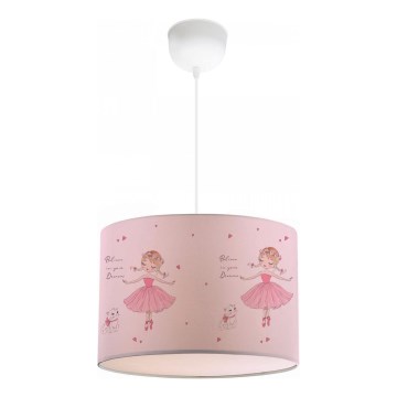 Lustra pentru copii CANDY 1xE27/40W/230V roz