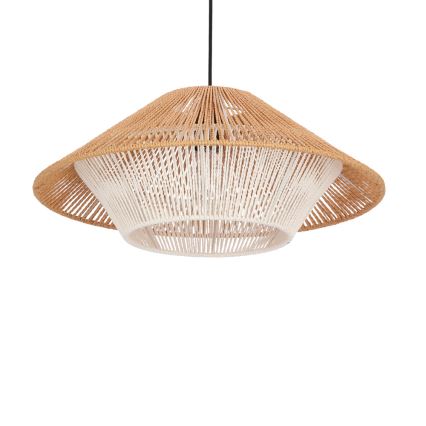 Lustro na vrvi AFRICA 1xE27/40W/230V premer 50 cm rjava/krem