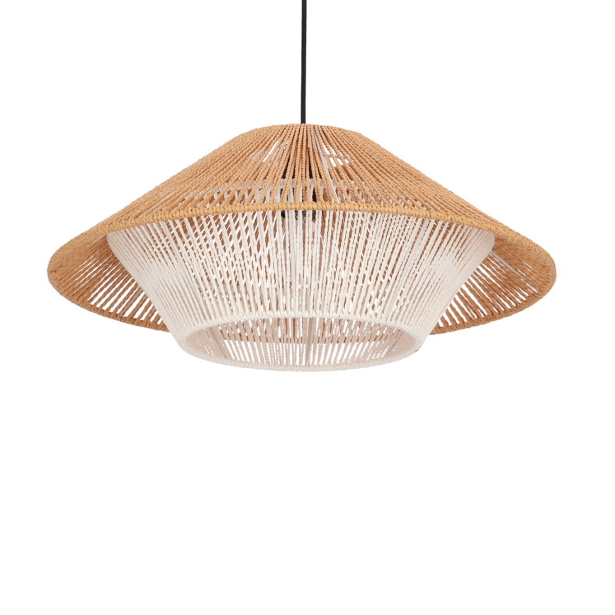 Lustro na vrvi AFRICA 1xE27/40W/230V premer 50 cm rjava/krem