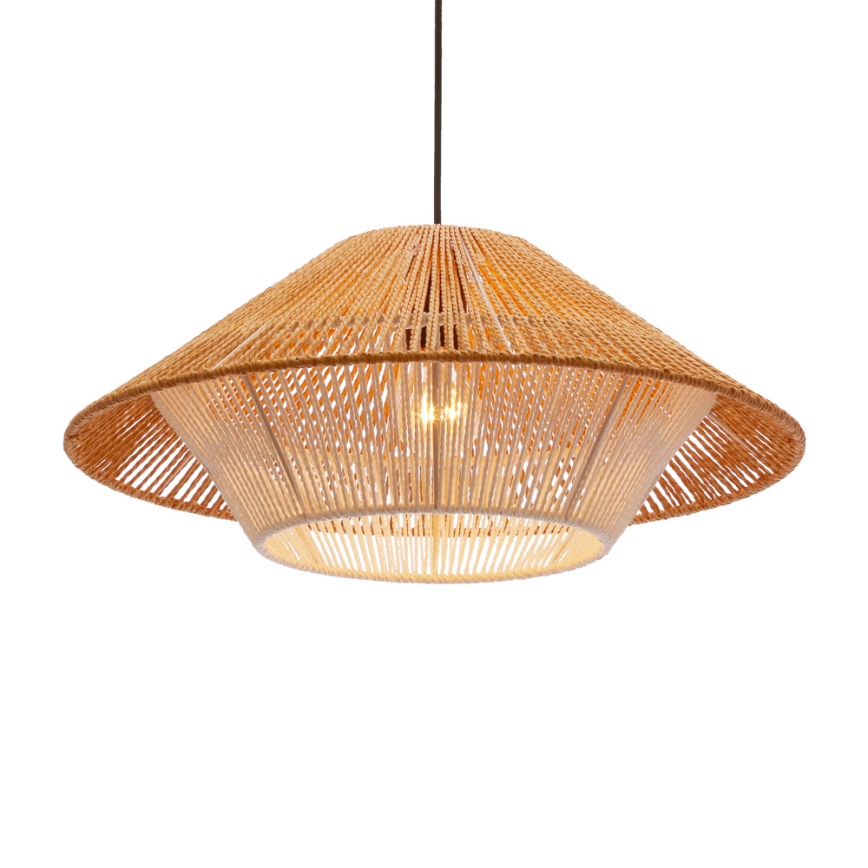 Lustro na vrvi AFRICA 1xE27/40W/230V premer 50 cm rjava/krem