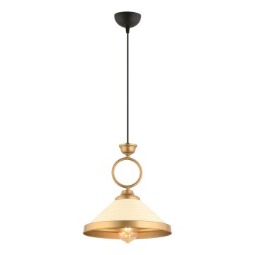 Lustru MONZA 1xE27/40W/230V, diametru 30 cm, crem/bronz