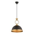 Lustru MONZA na vrvici 1xE27/40W/230V premer 30 cm čierna/bronze