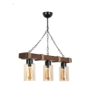 Lustru pe lanț JASMIN 3xE27/40W/230V maron/biscuite