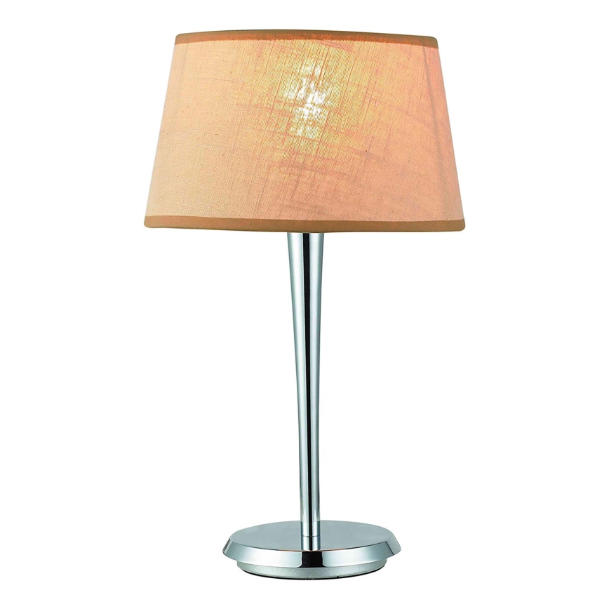 Luxera 18051 - Namizna svetilka COMBO bež/krom