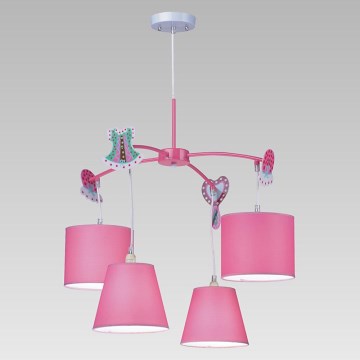 Luxera 28027 - Otroški lestenec CAROUSEL 4xE14/40W/230V