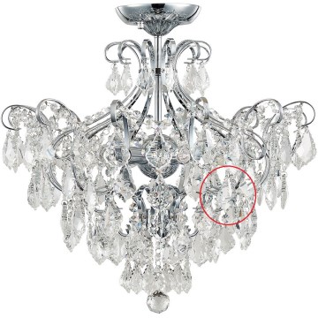 Luxera 33304 - Nadomestni kristal za lestenec GRANADA 5 cm