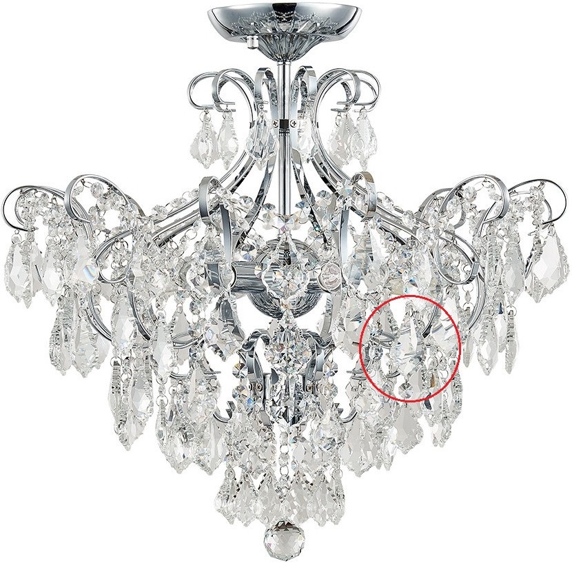 Luxera 33304 - Nadomestni kristal za lestenec GRANADA 5 cm