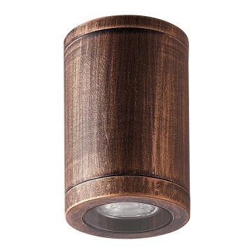 Luxera 48326 - Zunanja stropna svetilka MOPTI 1xGU10/7W/230V IP54 bron
