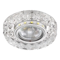 LUXERA 71074 - LED Vgradna svetilka CRYSTALS 1xGU10/50W/230V + LED/3W STRIPE