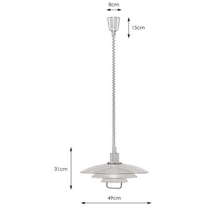 Markslöjd 102282 - Lestenec z nastavljivo višino KIKRENES 1xE27/60W/230V