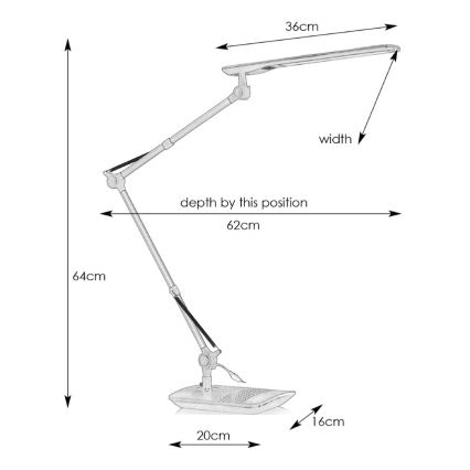 Markslöjd 105683 - LED Namizna svetilka STUDY LED/5W/230V