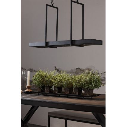 Markoslöjd 105780 - LED Zatemnitveni lestenec na verigi TRAY 3xLED/3W/230V črna