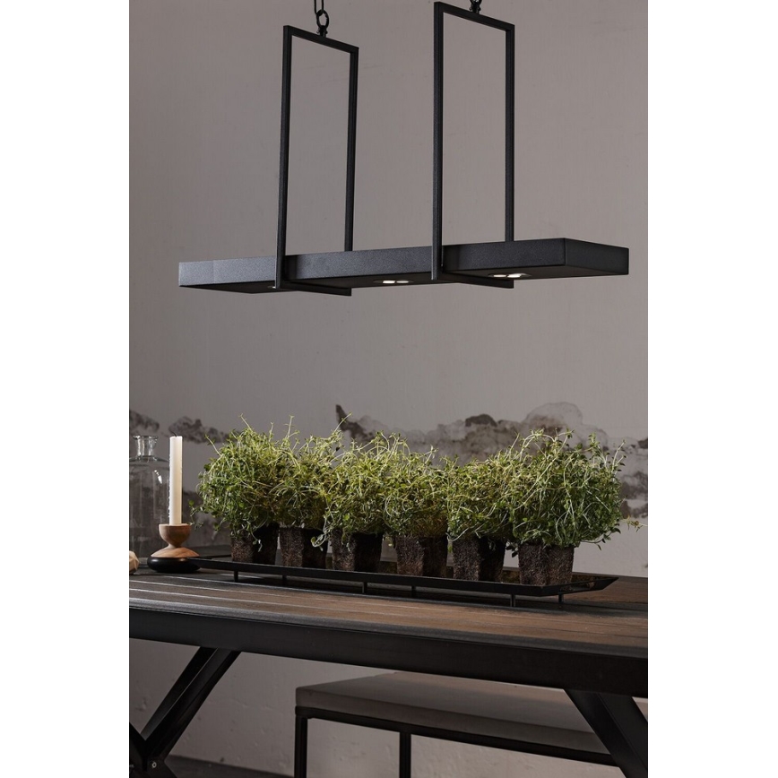 Markoslöjd 105780 - LED Zatemnitveni lestenec na verigi TRAY 3xLED/3W/230V črna