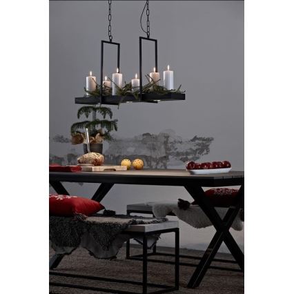 Markoslöjd 105780 - LED Zatemnitveni lestenec na verigi TRAY 3xLED/3W/230V črna