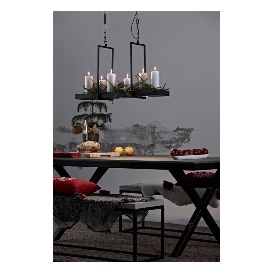 Markoslöjd 105780 - LED Zatemnitveni lestenec na verigi TRAY 3xLED/3W/230V črna