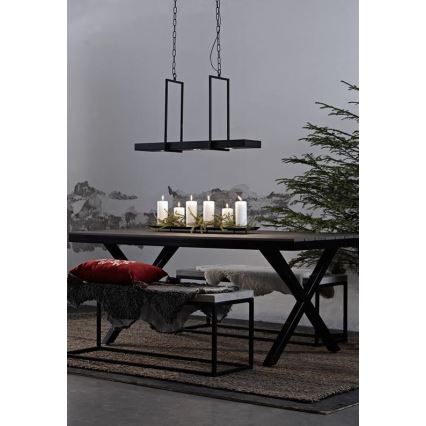 Markoslöjd 105780 - LED Zatemnitveni lestenec na verigi TRAY 3xLED/3W/230V črna
