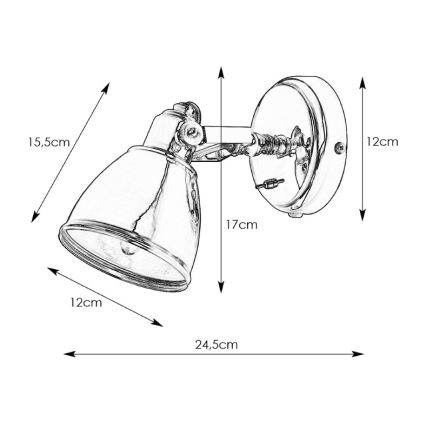 Markslöjd 105814 - Stenska svetilka FJÄLLBACKA 1xE14/40W/230V črna