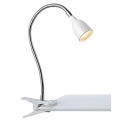 Markslöjd 106091 - LED Namizna svetilka s sponko TULIP LED/3W/230V bela