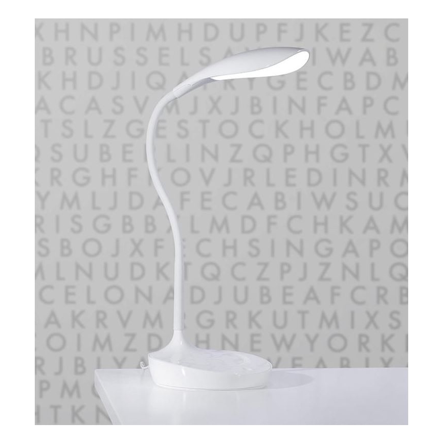 Markslöjd 106093 - LED Zatemnitvena namizna svetilka z USB SWAN LED/4,6W/230V