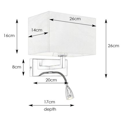 Markslöjd 106308 - LED Stenska svetilka SAVOY LED/3W+E27/60W/230V