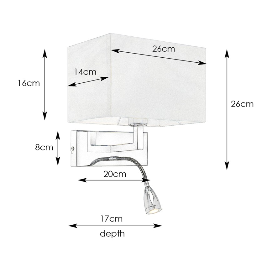 Markslöjd 106308 - LED Stenska svetilka SAVOY LED/3W+E27/60W/230V