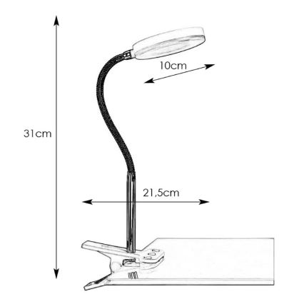 Markslöjd 106471 - LED Svetilka z zaponko FLEX LED/5W/230V