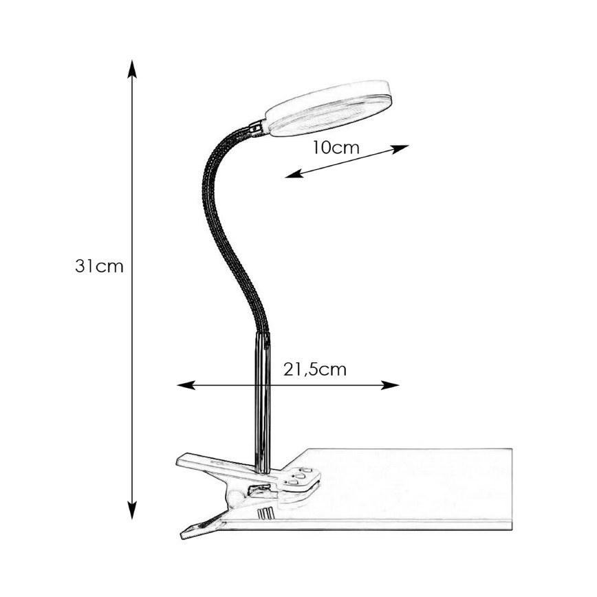 Markslöjd 106471 - LED Svetilka z zaponko FLEX LED/5W/230V